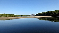 The river that flows out in Tamarindo.