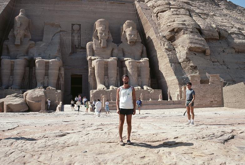 Jag vid Abu Simbel, Egypten