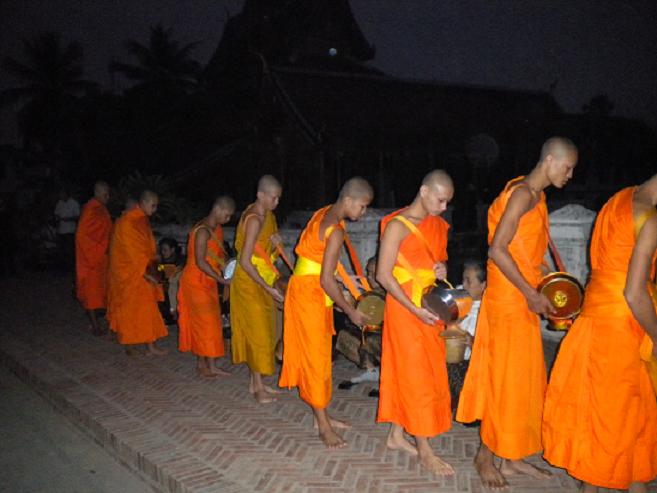 Munkar i Luang Prabang Laos
